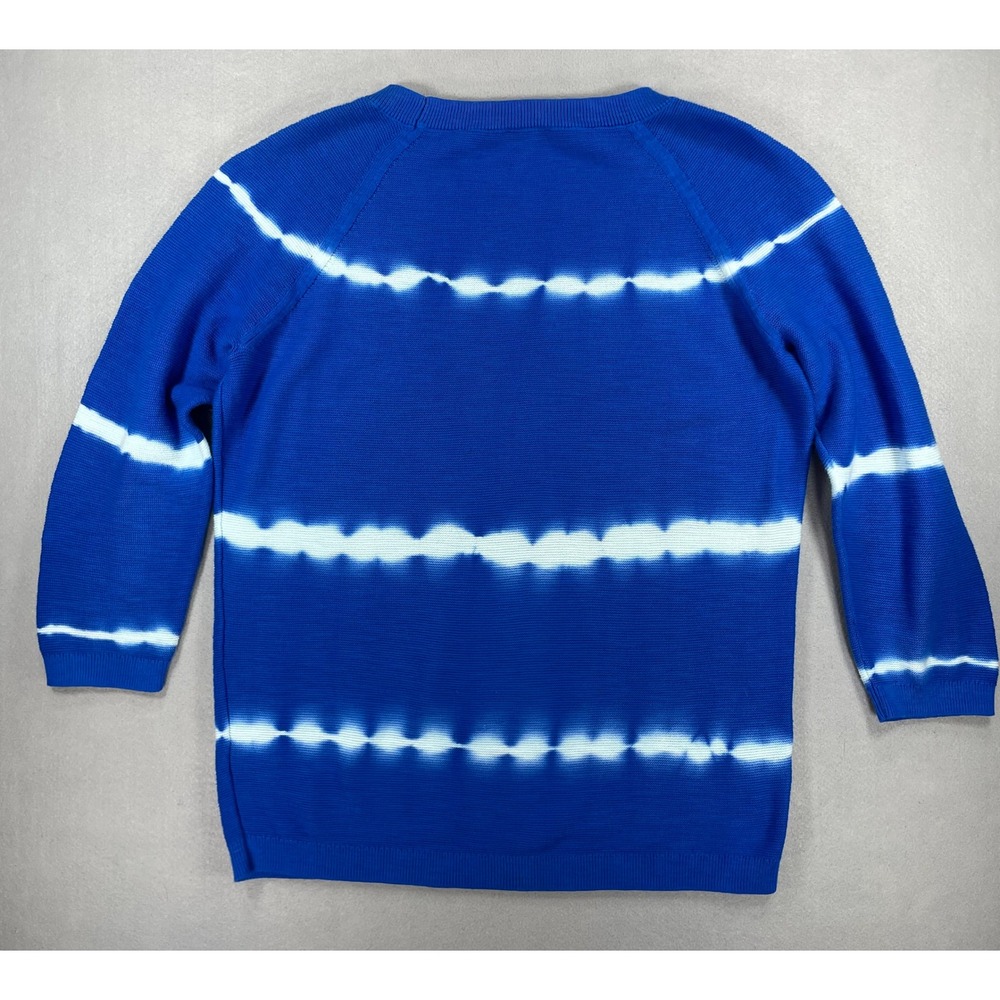 Talbots Pullover Sweater Womens Cotton Knit Raglan Sleeve Tie Dye Small - Picture 3 of 6